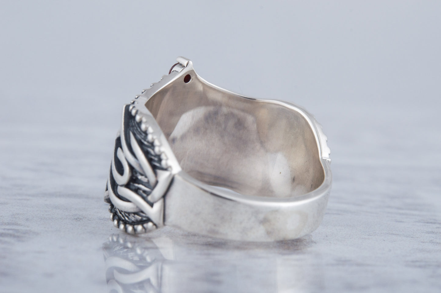 vkngjewelry Ring Handcrafted Valknut Symbol Norse Ornament Sterling Silver Ring