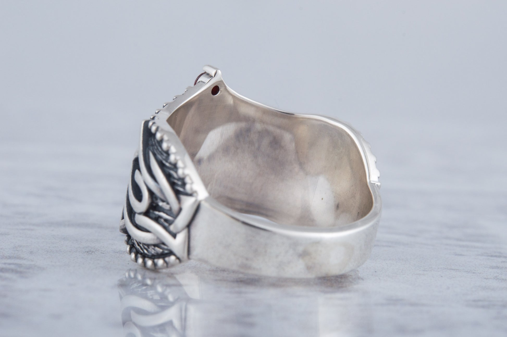 vkngjewelry Ring Handcrafted Valknut Symbol Norse Ornament Sterling Silver Ring
