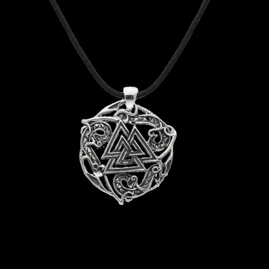 vkngjewelry Pendant Handcrafted Valknut Symbol Ornament Silver Sterling Pendant