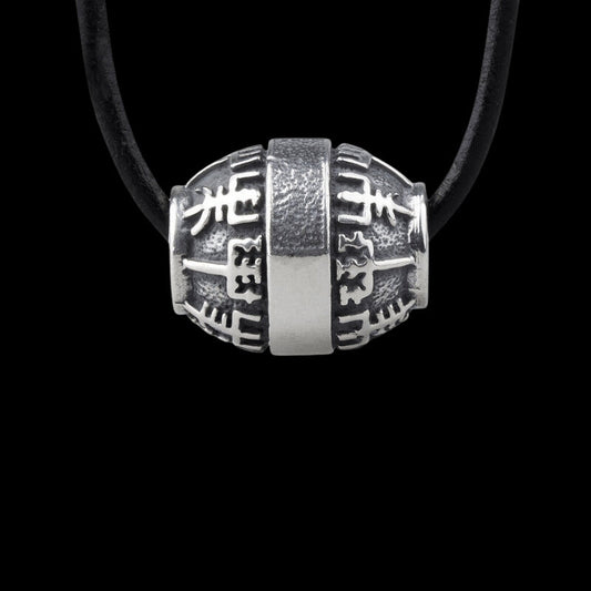 vkngjewelry Pendant Handcrafted Vegvisir Icelandic Magical Stave Bead Sterling Silver Pendant