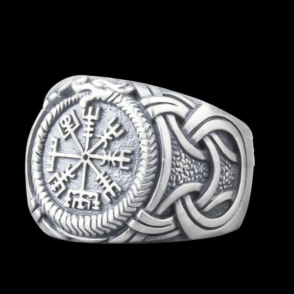 vkngjewelry Bagues Handcrafted Vegvisir Ring Sterling Silver