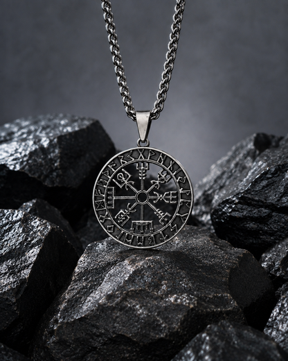 vkngjewelry Pendant Vegvisir Runic Pendant 316L