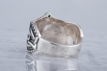 vkngjewelry Ring Handcrafted Vegvisir Symbol Norse Ornament Sterling Silver Ring