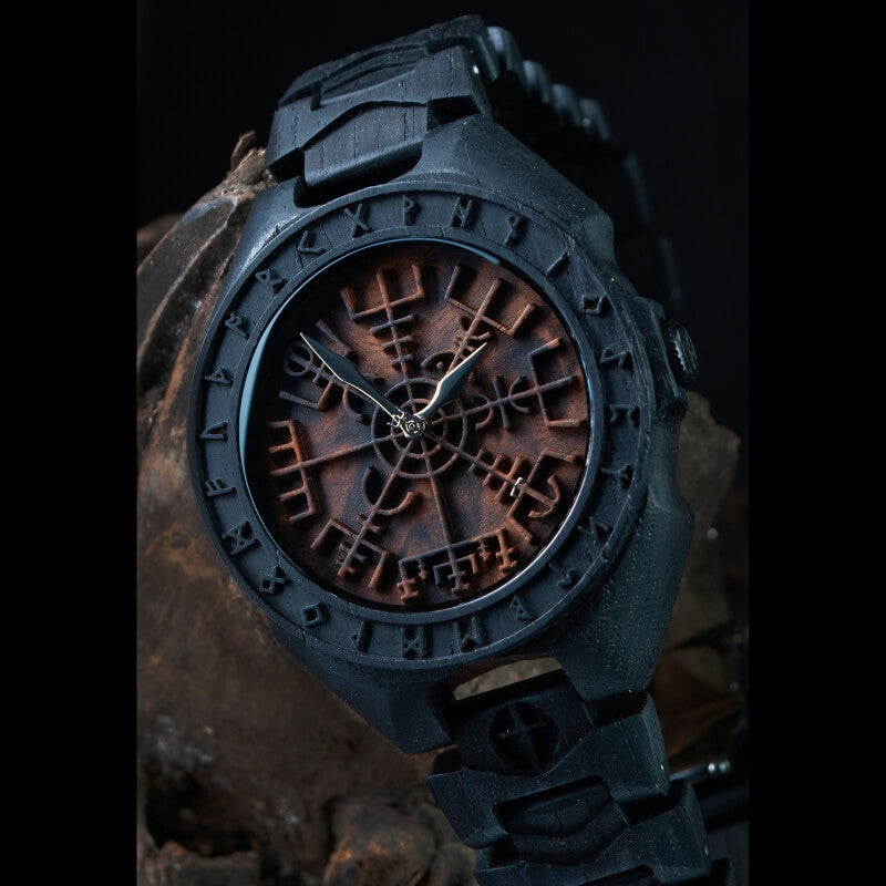 vkngjewelry Watches Vegvisir Viking Wooden Watch