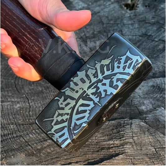 vkngjewelry marteau Viking Battle Hammer "Black Bloody Beard" 4.4 lbs