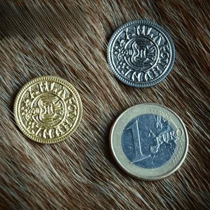 vkngjewelry Pièces de monnaie Handcrafted Viking Coin - Anlaf Guthfrithsson Raven Penny