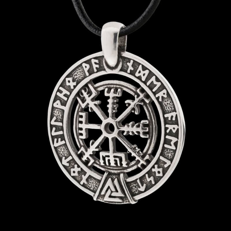 vkngjewelry Pendant Handcrafted Necklace Vegvisir Silver Pendant