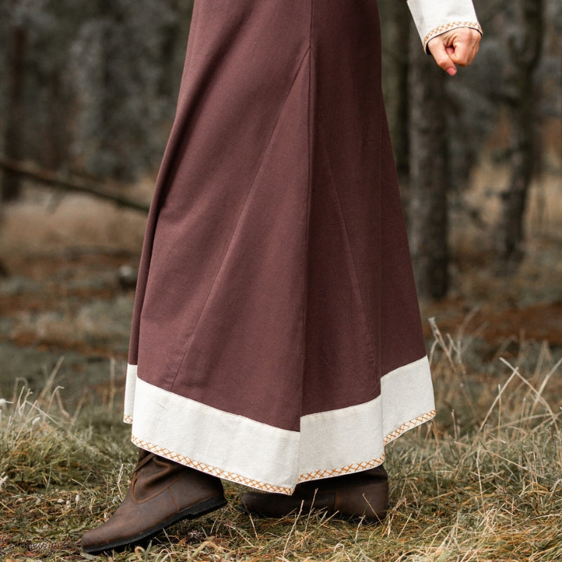 vkngjewelry Apparel & Accessories Viking Dress Jorunn Brown/Natural