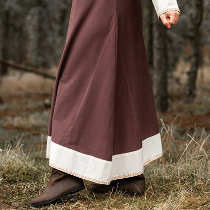 vkngjewelry Apparel & Accessories Viking Dress Jorunn Brown/Natural