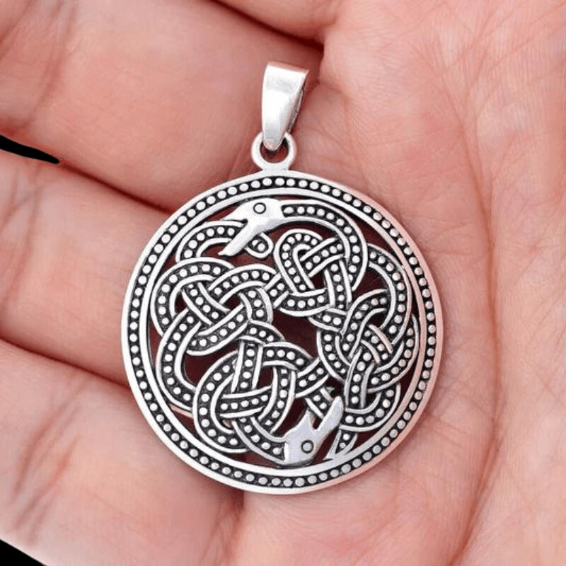 vkngjewelry Pendant Viking Jörmungandr Mammen Style 925 Sterling Silver Pendant