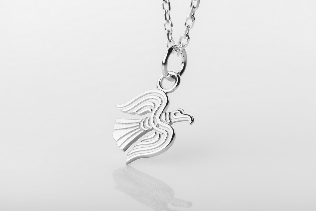 vkngjewelry Pendant Viking Raven Pendant in Silver – Symbol of Odin’s Wisdom