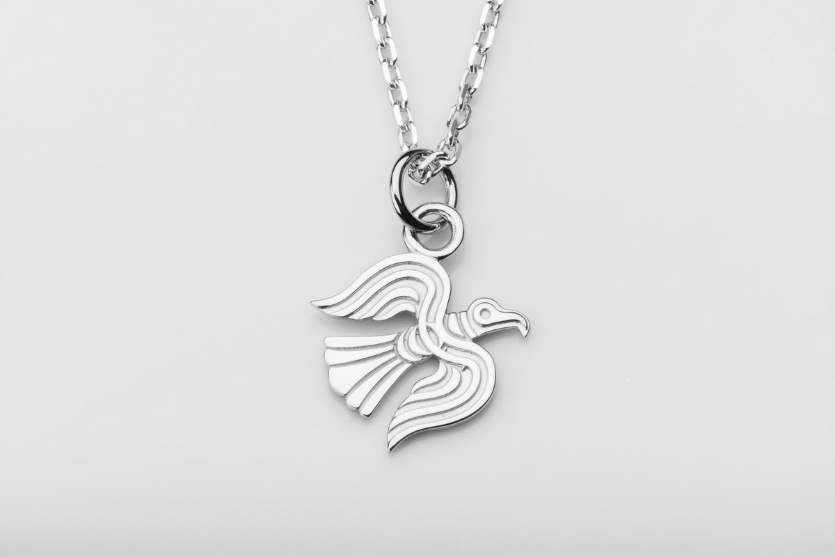 vkngjewelry Pendant Viking Raven Pendant in Silver – Symbol of Odin’s Wisdom