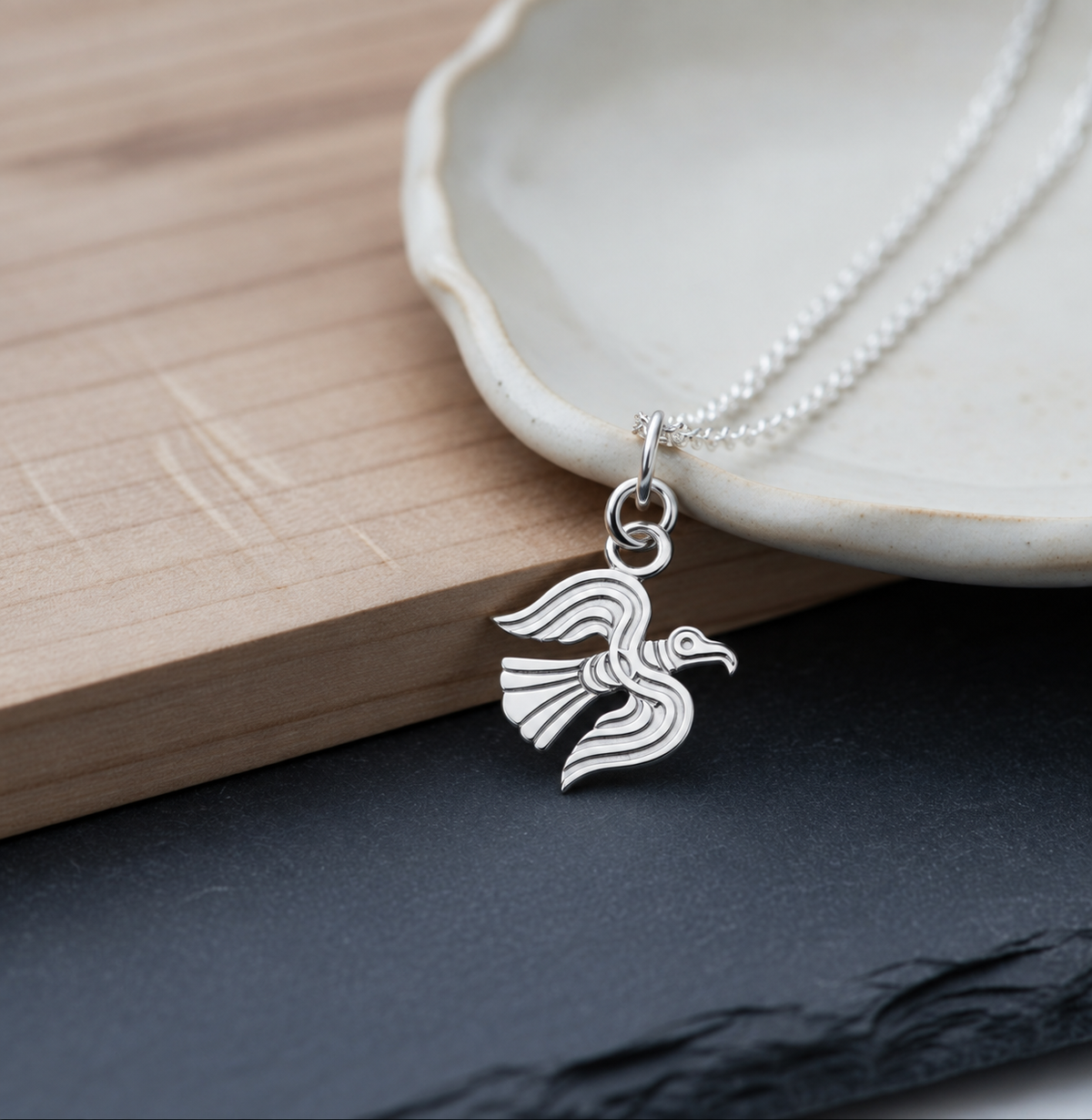 vkngjewelry Pendant Viking Raven Pendant in Silver – Symbol of Odin’s Wisdom