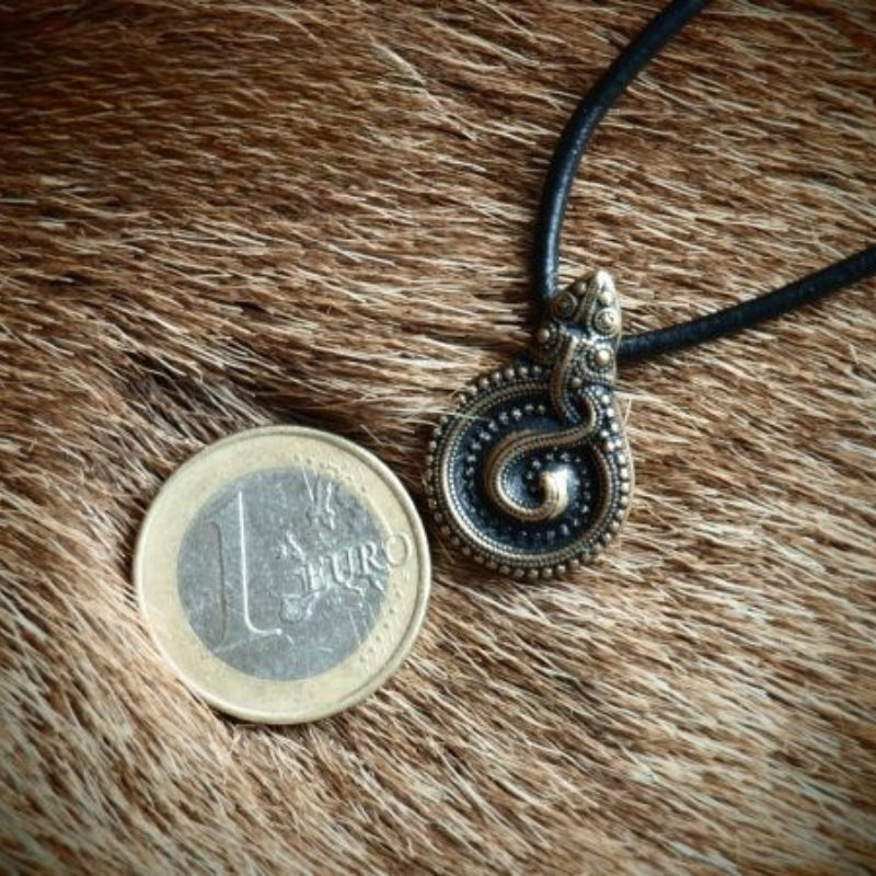 vkngjewelry Pendant Handcrafted Viking Snake Amulet From Gørding