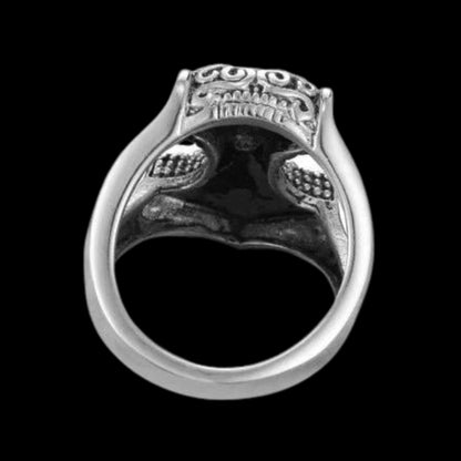 vkngjewelry Bagues Thunder God Thor Hammer Mjölnir Futhark Odin Norse Biker Ring 925 Sterling Silver