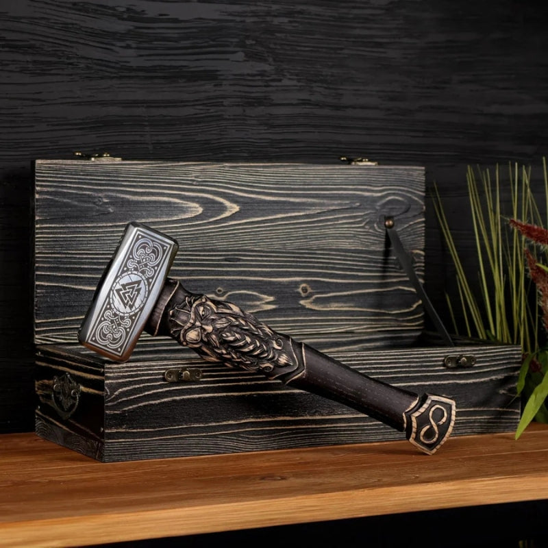 vkngjewelry marteau Hand-forged  Viking Unique Hammer "Goibniu"