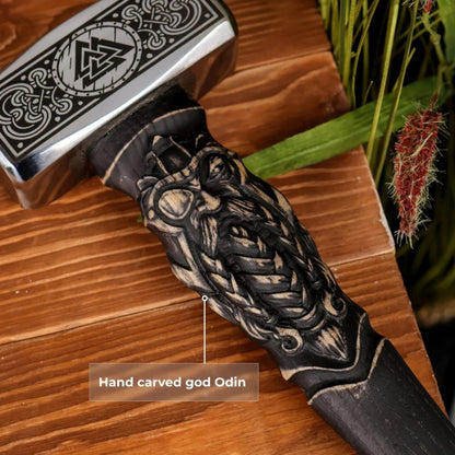 vkngjewelry marteau Hand-forged  Viking Unique Hammer "Goibniu"