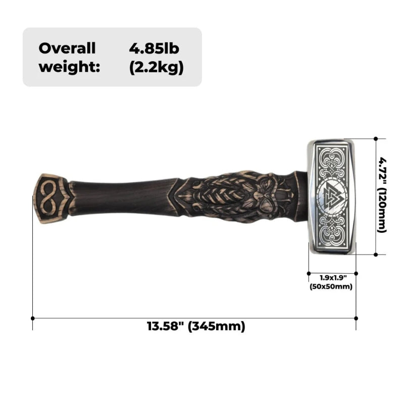 vkngjewelry marteau Hand-forged  Viking Unique Hammer "Goibniu"