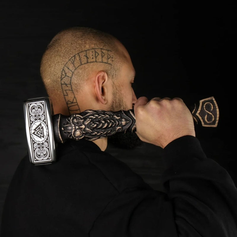 vkngjewelry marteau Hand-forged  Viking Unique Hammer "Goibniu"