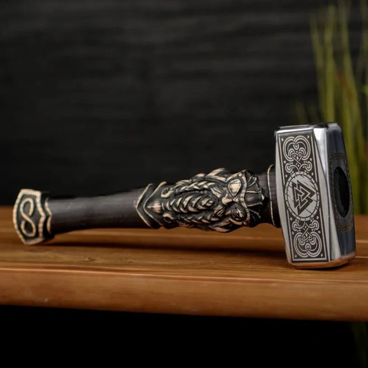 vkngjewelry marteau Hand-forged  Viking Unique Hammer "Goibniu"