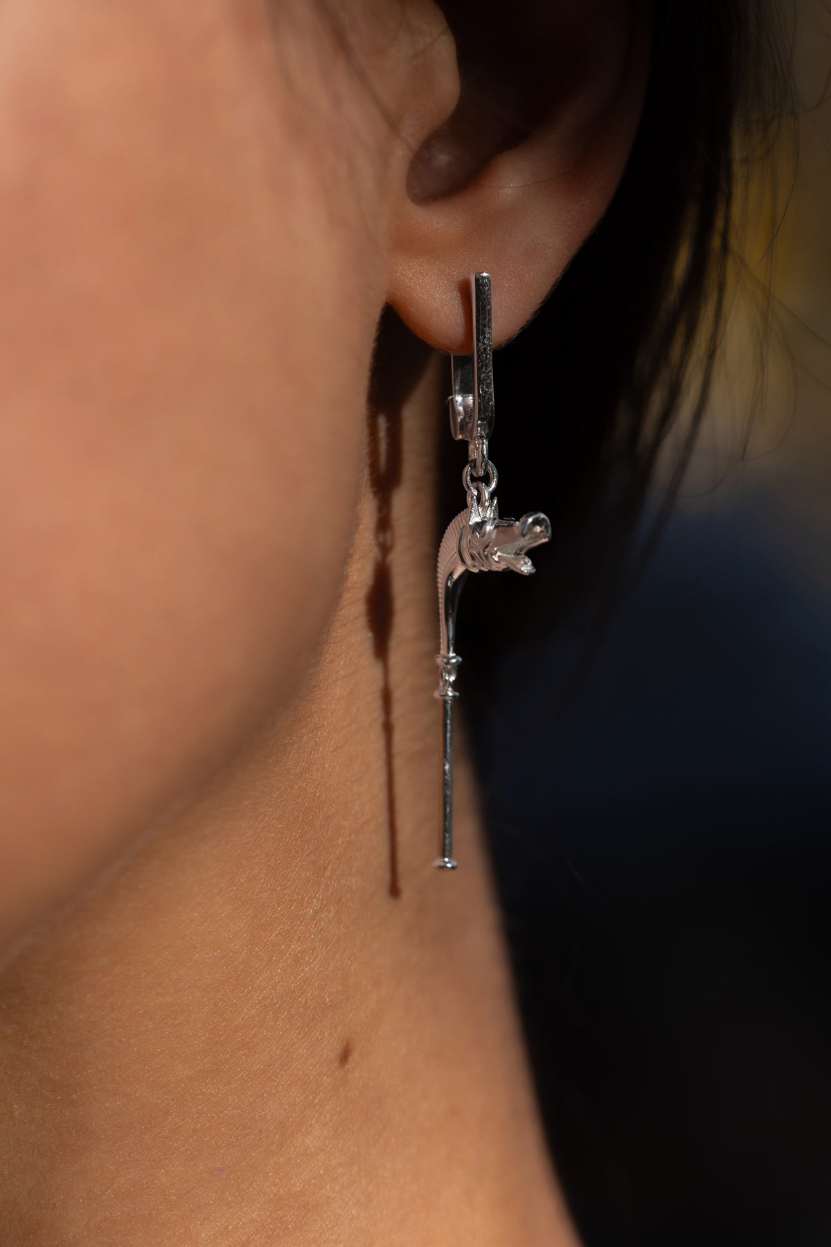 vkngjewelry Earrings Viking War Horn Carnyx Earrings Sterling Silver Jewelry