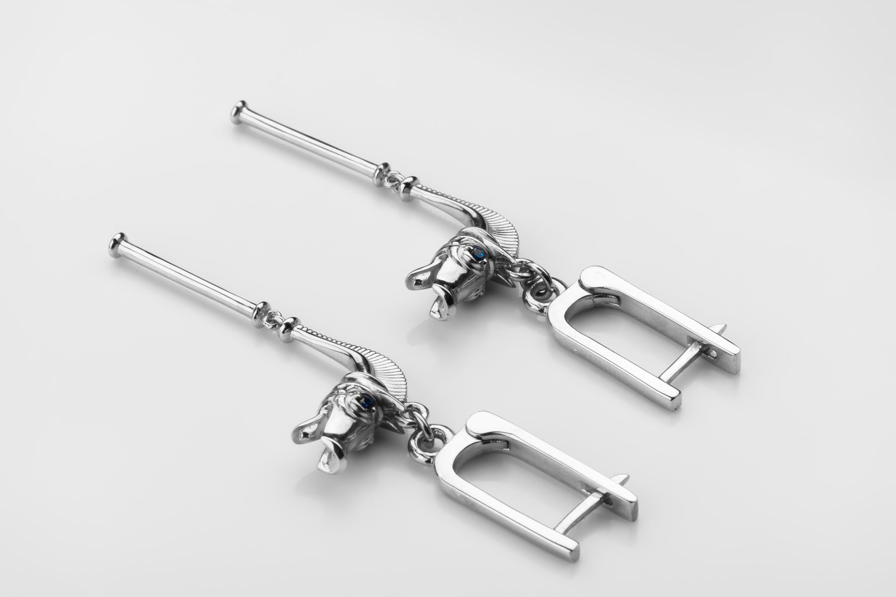 vkngjewelry Earrings Viking War Horn Carnyx Earrings Sterling Silver Jewelry