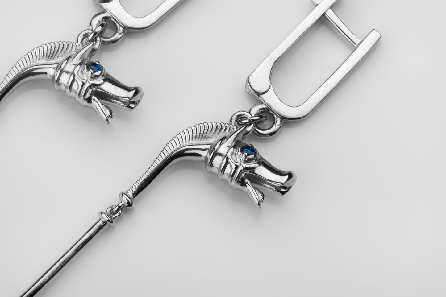 vkngjewelry Earrings Viking War Horn Carnyx Earrings Sterling Silver Jewelry