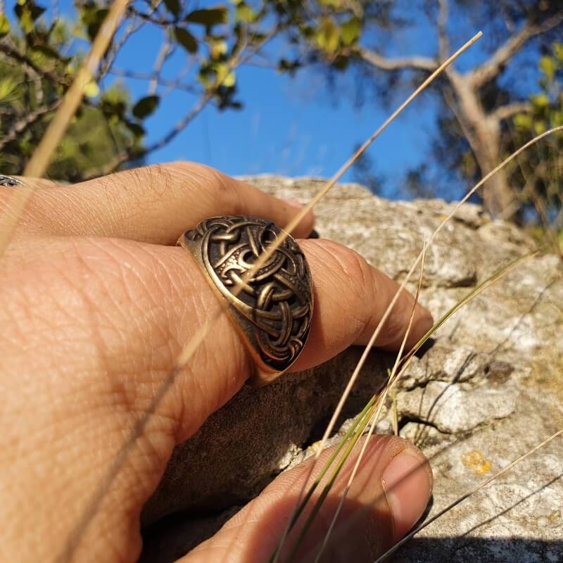 vkngjewelry Bagues Trinity Viking Ring Bronze Norse Style