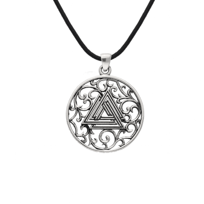 vkngjewelry Pendant Norse Valknut Symbol Silver Sterling Pendant