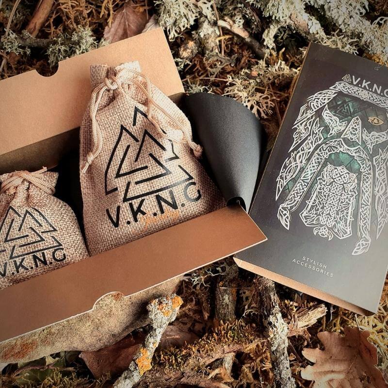 vkngjewelry Gift Boxes & Tins Gift Box Freya Hair Charm and Yggdrasil Earrings