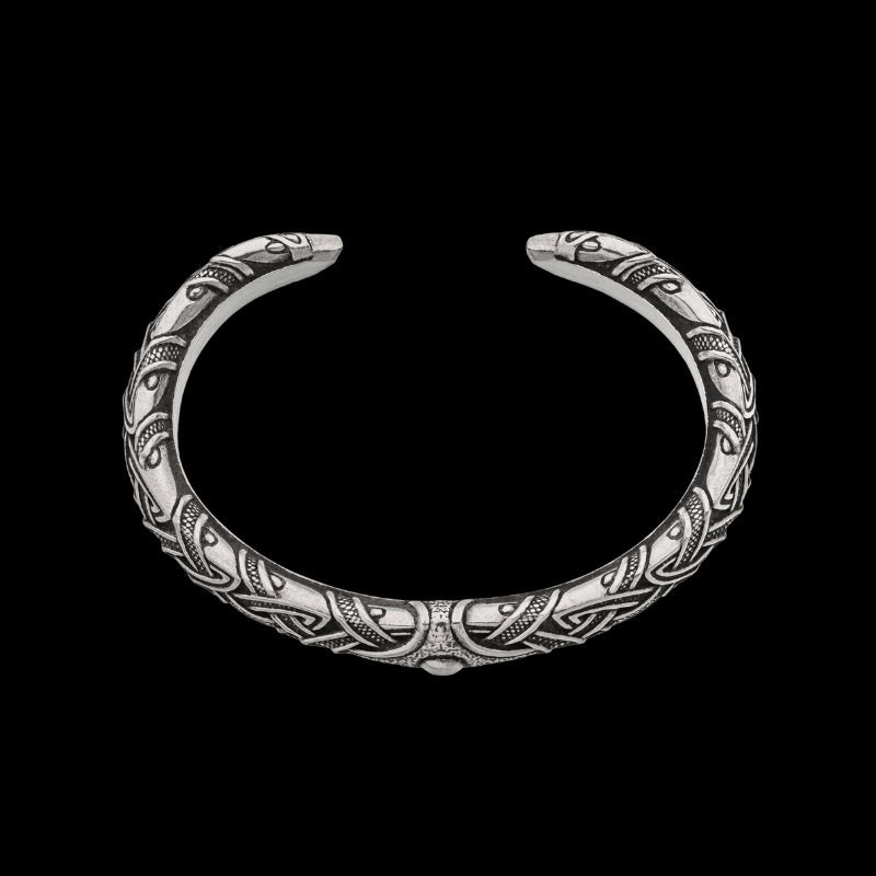 vkngjewelry Bracelet Handcrafted Viking Armring With Traditional Scandinavian Pattern