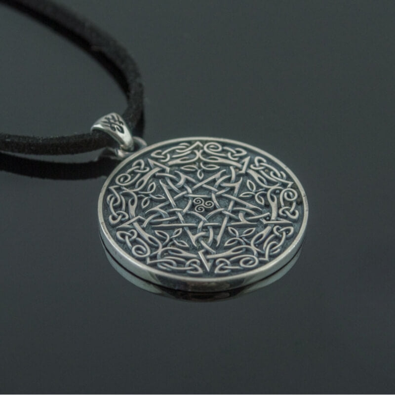 vkngjewelry Pendant Handcrafted Wicca Symbol Pendant Sterling Silver Handmade Jewelry