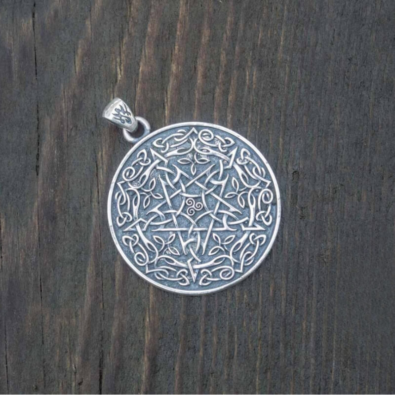 vkngjewelry Pendant Handcrafted Wicca Symbol Pendant Sterling Silver Handmade Jewelry