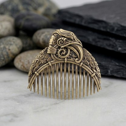 Handcrafted Eagle Solid Brass Beard Comb