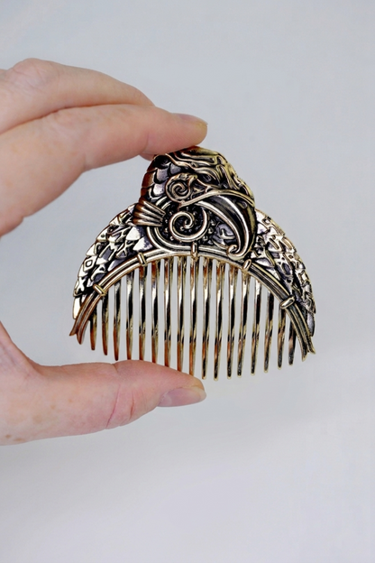 Handcrafted Eagle Solid Brass Beard Comb