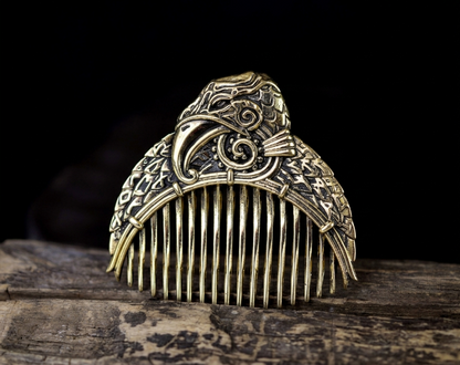 Handcrafted Eagle Solid Brass Beard Comb