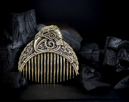 Handcrafted Eagle Solid Brass Beard Comb