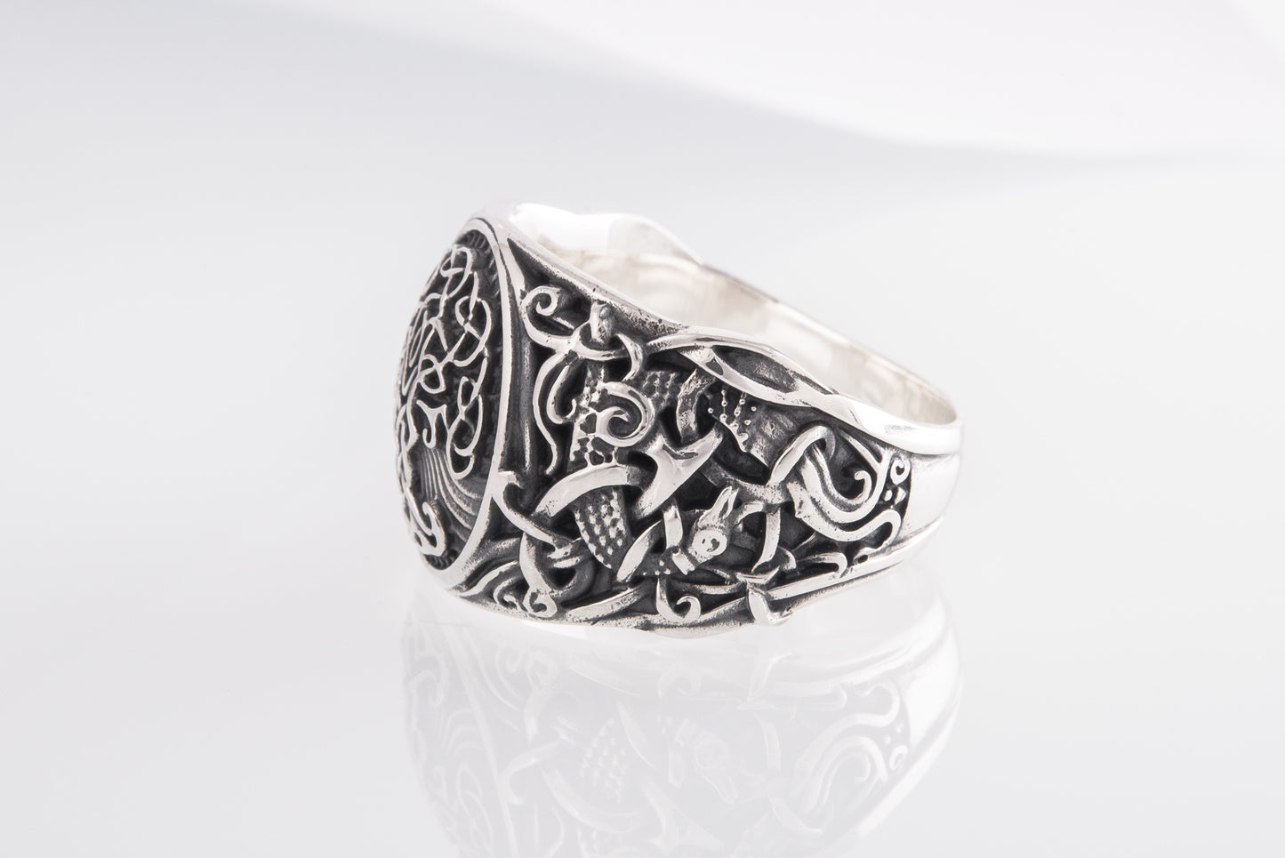 vkngjewelry Ring Handcrafted Yggdrasil Mammen Style Sterling Silver