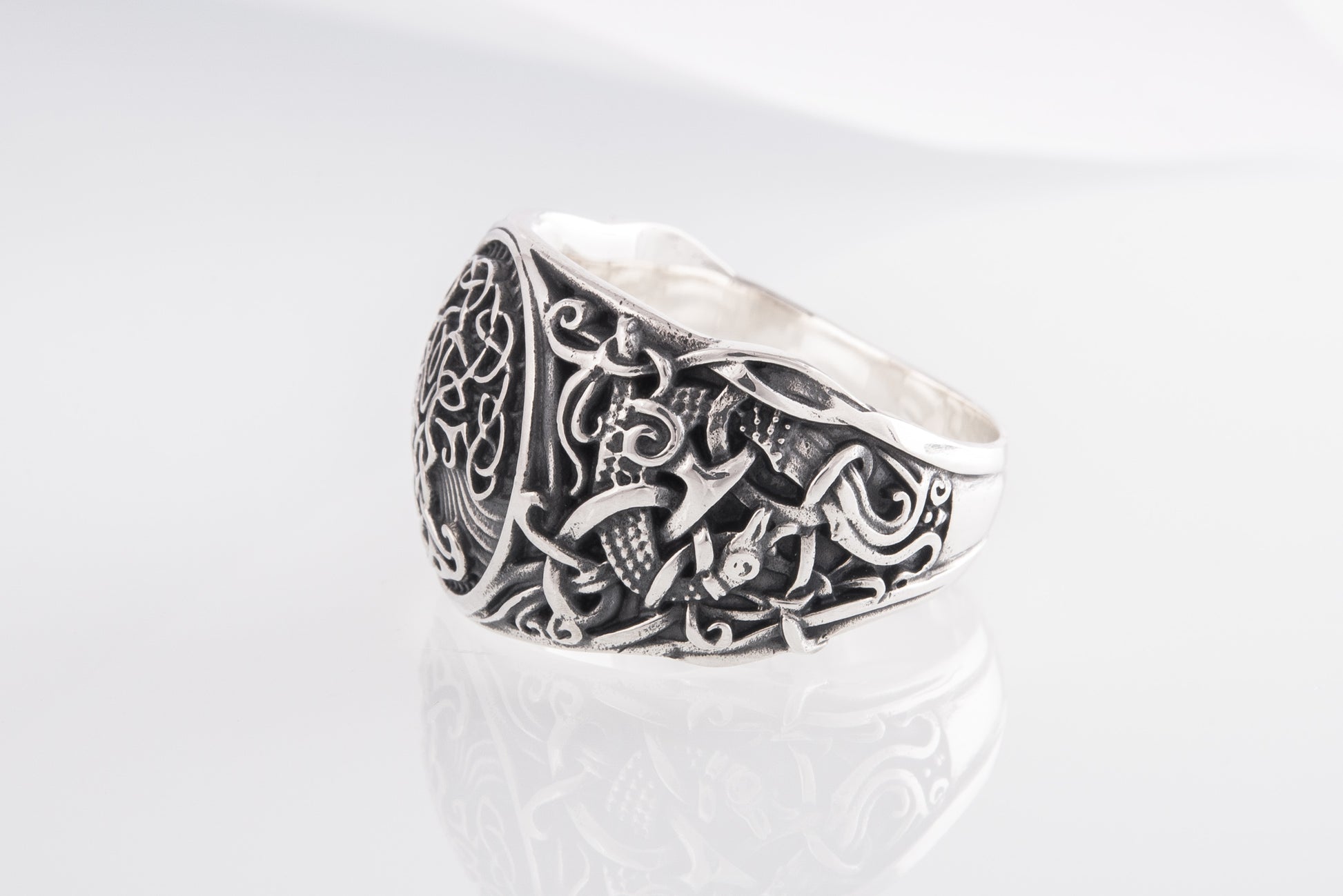 vkngjewelry Ring Handcrafted Yggdrasil Mammen Style Sterling Silver