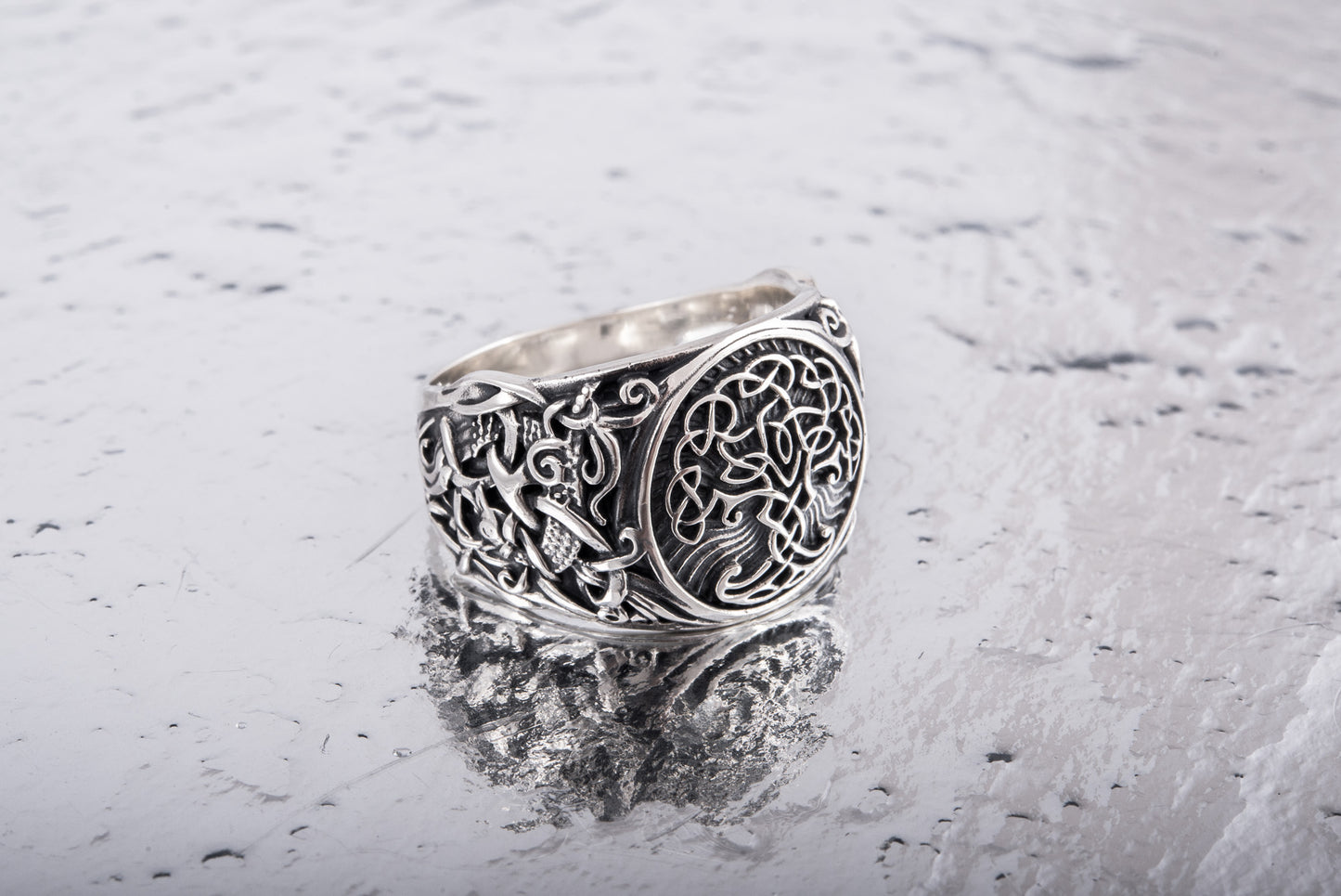 vkngjewelry Ring Handcrafted Yggdrasil Mammen Style Sterling Silver