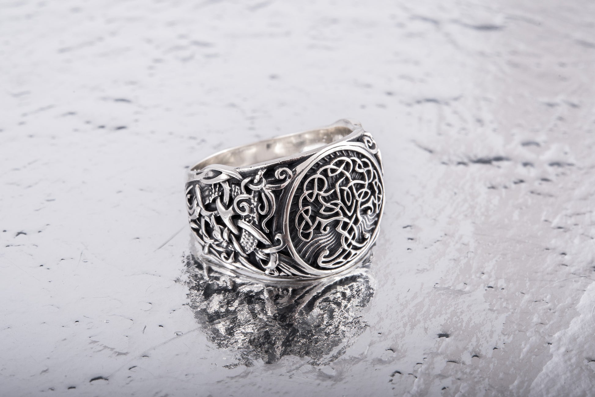 vkngjewelry Ring Handcrafted Yggdrasil Mammen Style Sterling Silver
