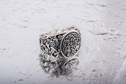 vkngjewelry Ring Handcrafted Yggdrasil Mammen Style Sterling Silver