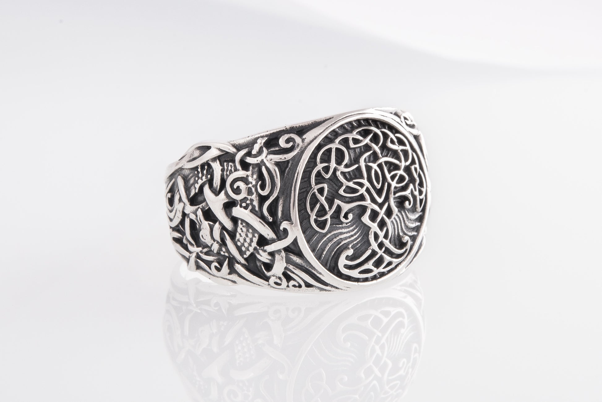 vkngjewelry Ring Handcrafted Yggdrasil Mammen Style Sterling Silver