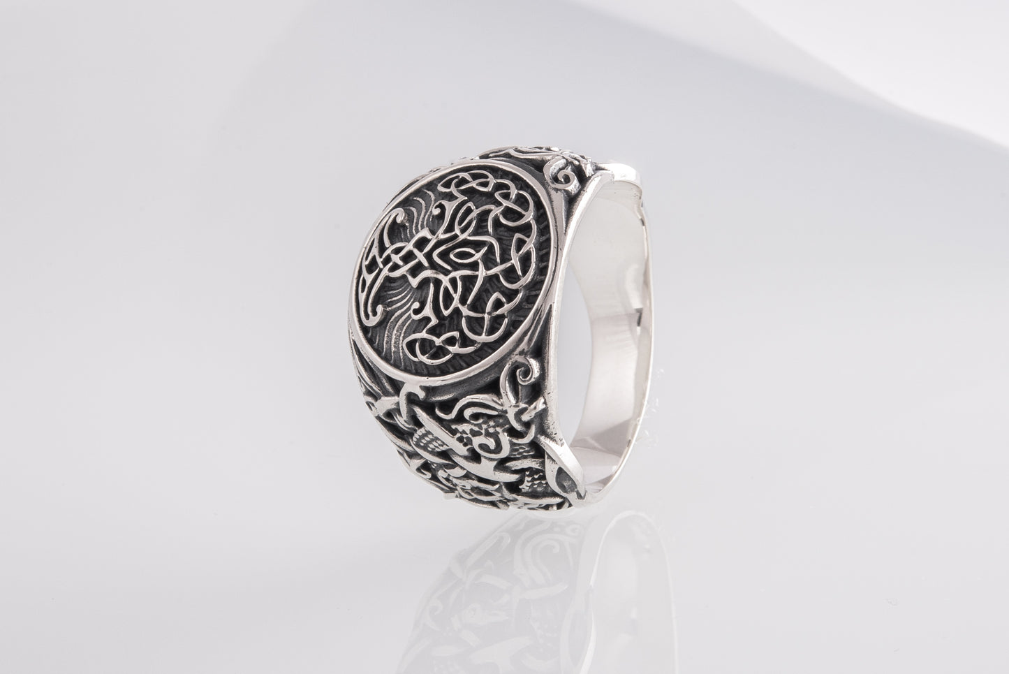 vkngjewelry Ring Handcrafted Yggdrasil Mammen Style Sterling Silver