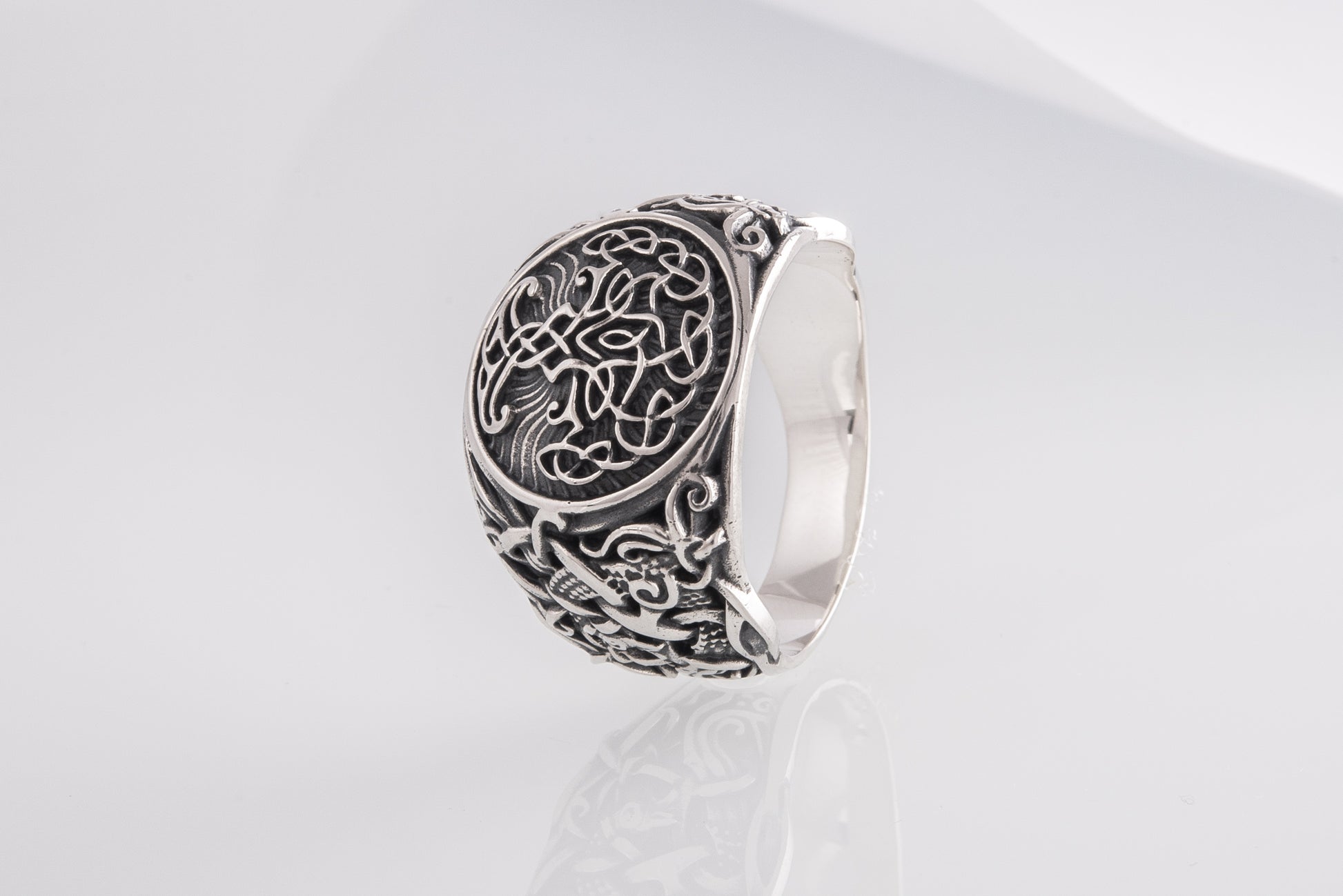 vkngjewelry Ring Handcrafted Yggdrasil Mammen Style Sterling Silver