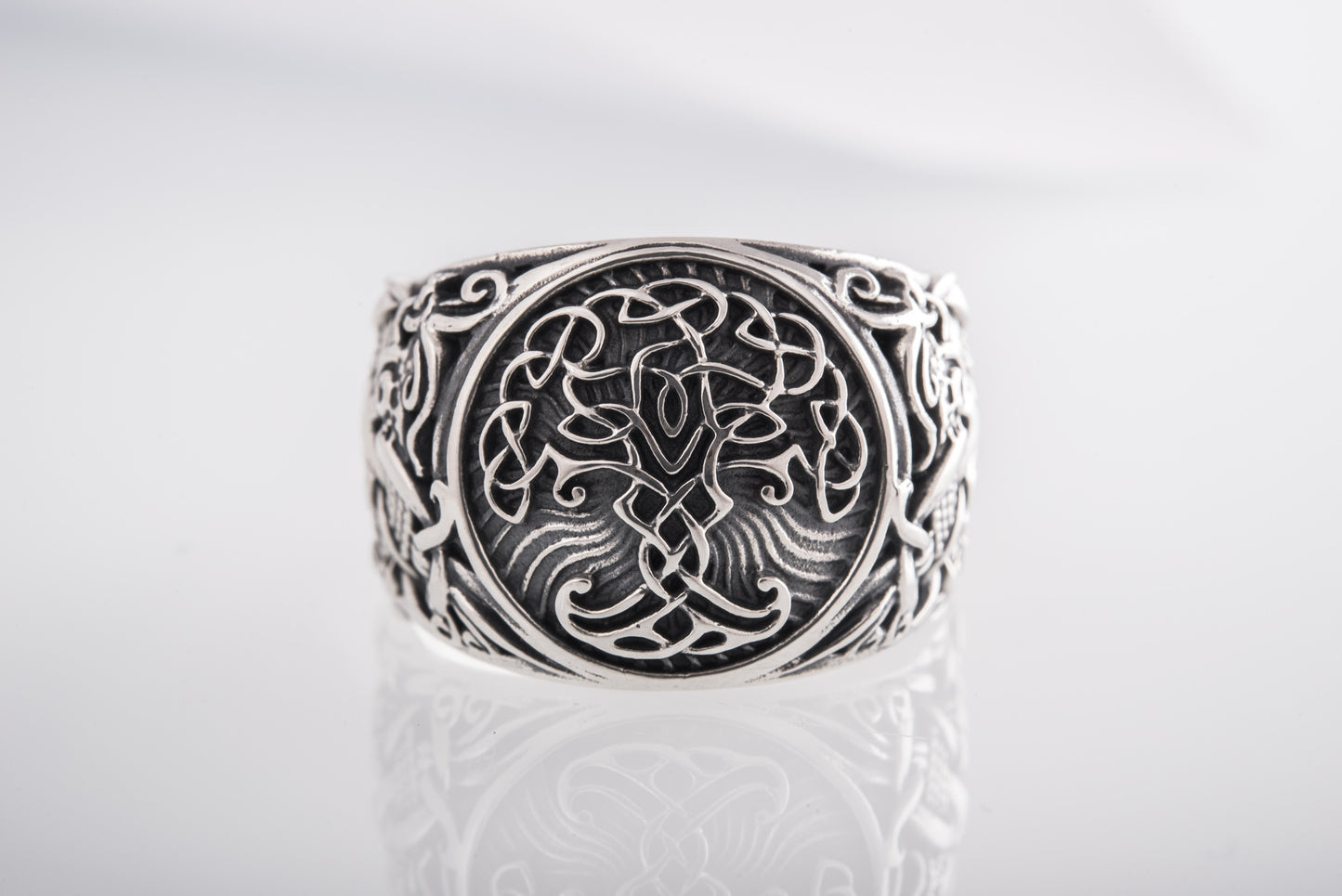 vkngjewelry Ring Handcrafted Yggdrasil Mammen Style Sterling Silver