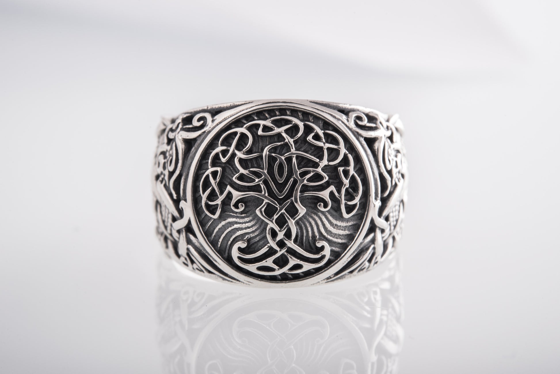 vkngjewelry Ring Handcrafted Yggdrasil Mammen Style Sterling Silver