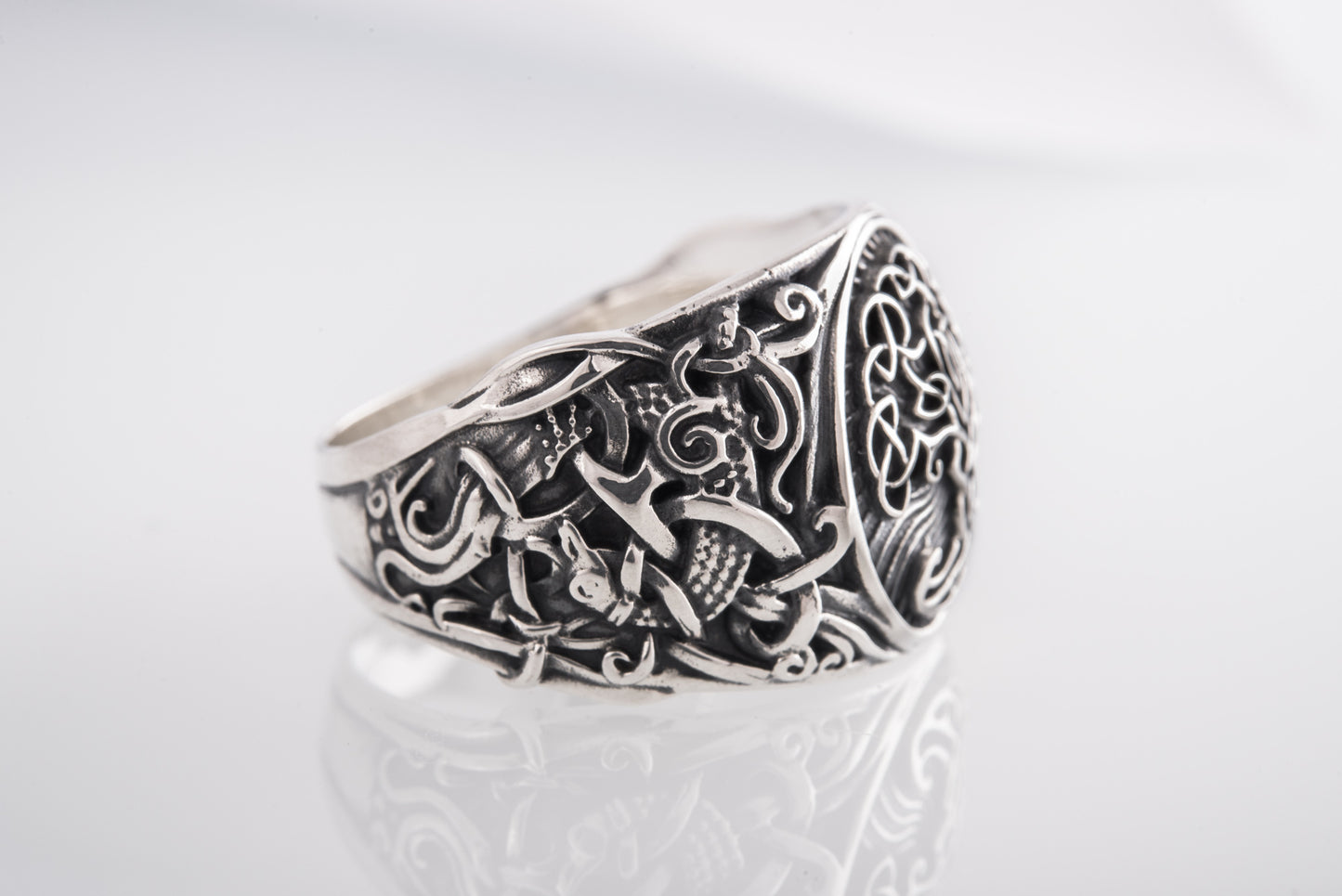 vkngjewelry Ring Handcrafted Yggdrasil Mammen Style Sterling Silver