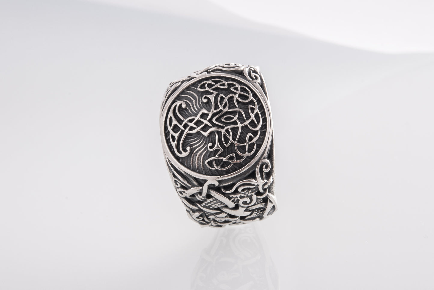 vkngjewelry Ring Handcrafted Yggdrasil Mammen Style Sterling Silver