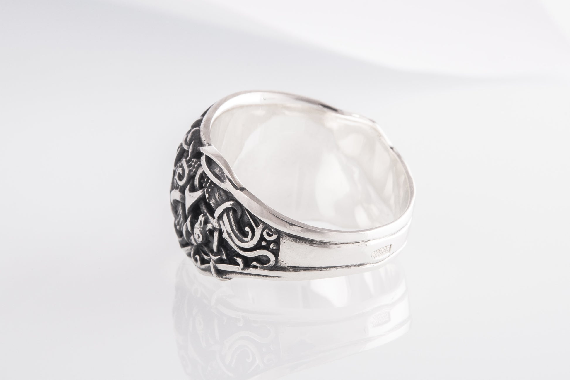 vkngjewelry Ring Handcrafted Yggdrasil Mammen Style Sterling Silver
